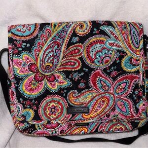 Vera Bradley Black and Pink Paisley Laptop Bag